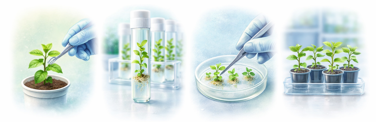 Микроклондық көбейтудің кезеңдері