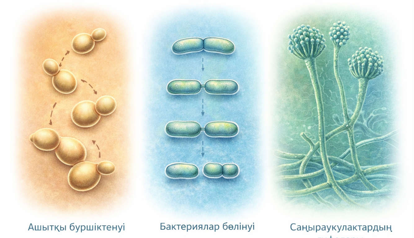 Ашытқы және зең саңырауқұлағының құрылымы
